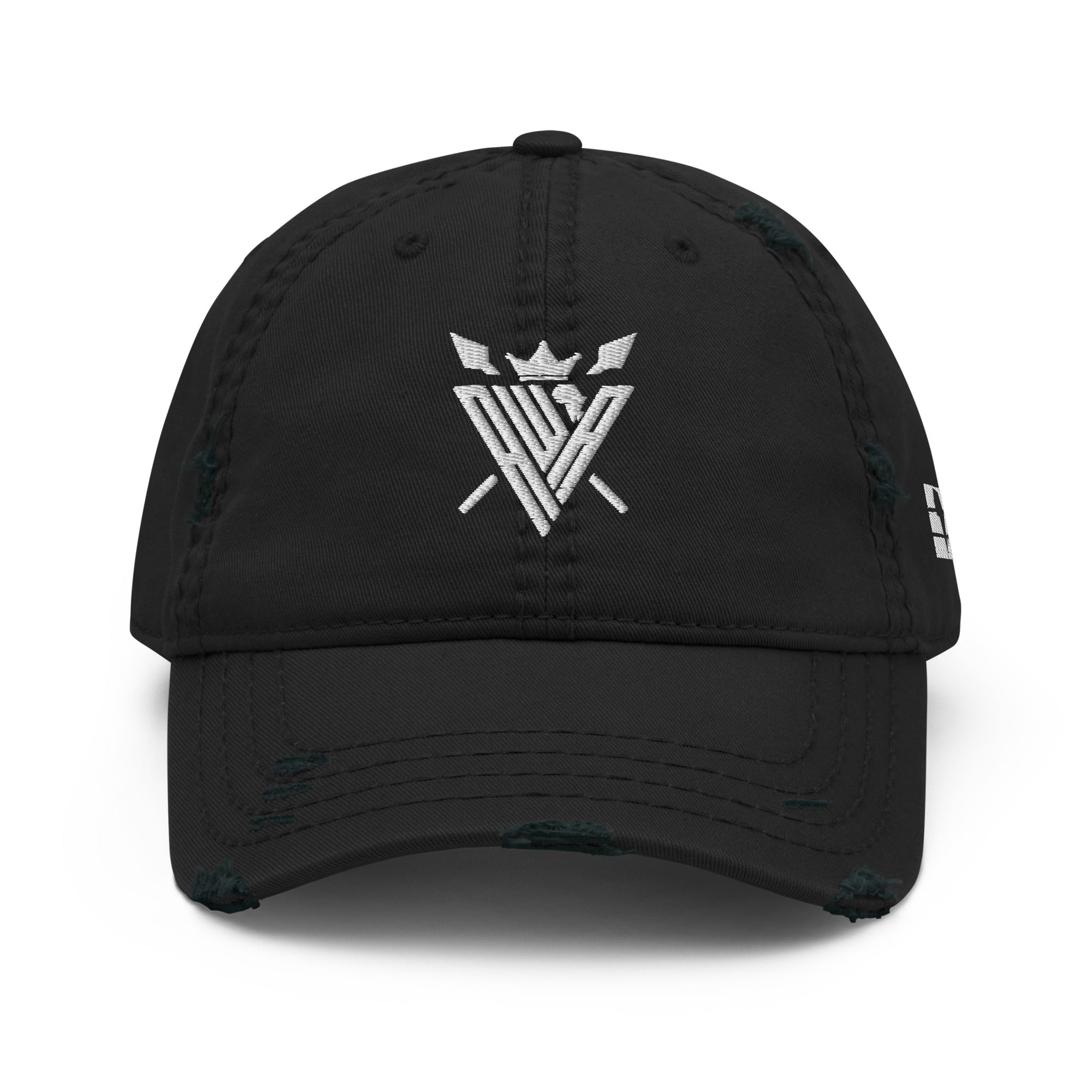 Distressed Black AWA Baseball Cap