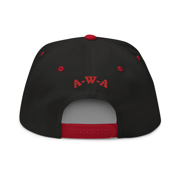 Black Red Classic Snapback AWA Cap