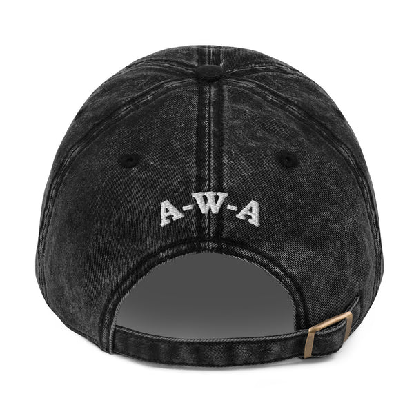 Vintage Black AWA Cotton Twill Cap